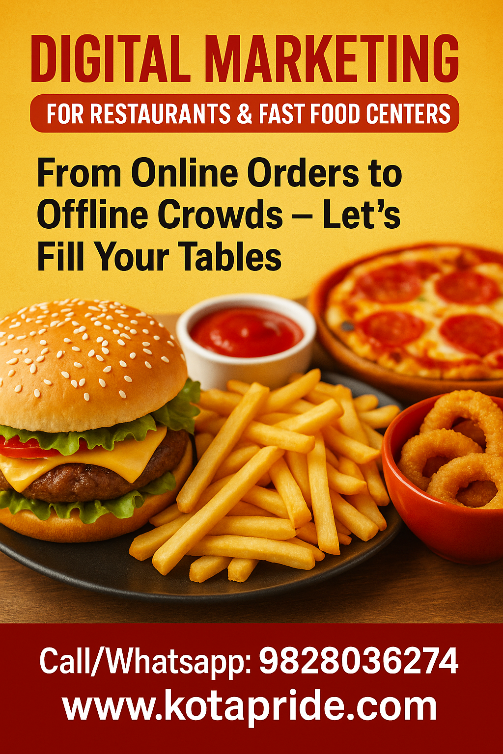 Digital Marketing For Restaurant & Fast Food Center in Kota